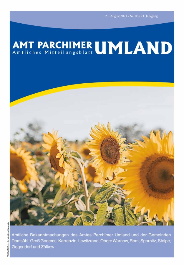 Amt Parchimer Umland Titelblatt 08/2024