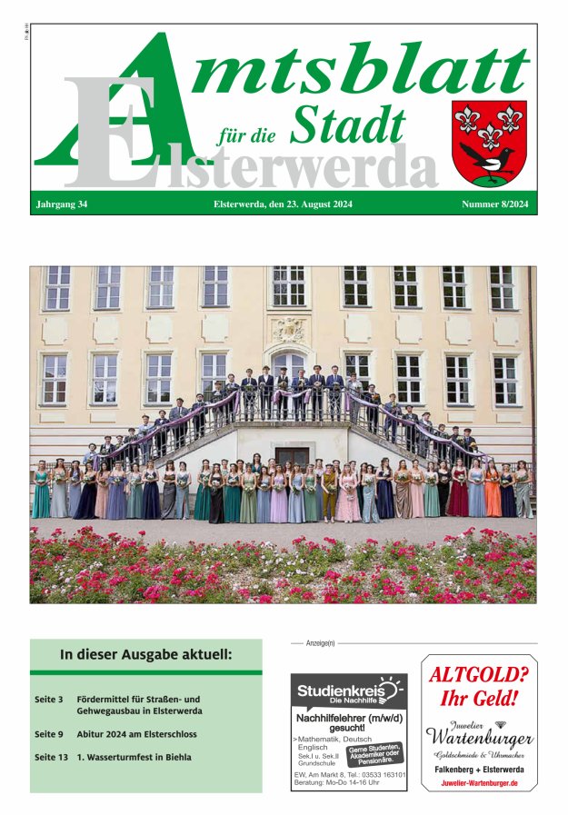 Amtsblatt für die Stadt Elsterwerda Titelblatt 08/2024