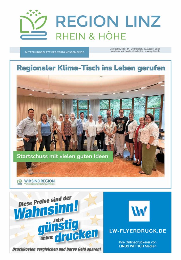 Unsere Verbandsgemeinde Linz am Rhein Titelblatt 34/2024