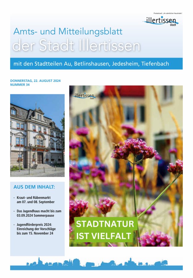 Amts- und Mitteilungsblatt Stadt Illertissen Titelblatt 34/2024