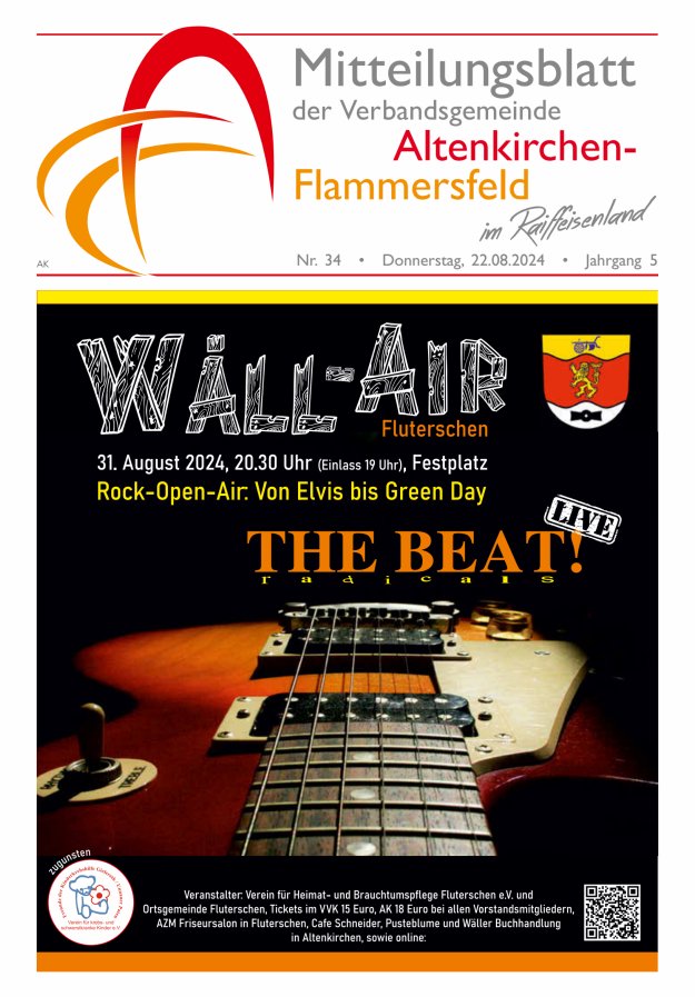 Mitteilungsblatt Verbandsgemeinde Altenkirchen-Flammersfeld Titelblatt 34/2024