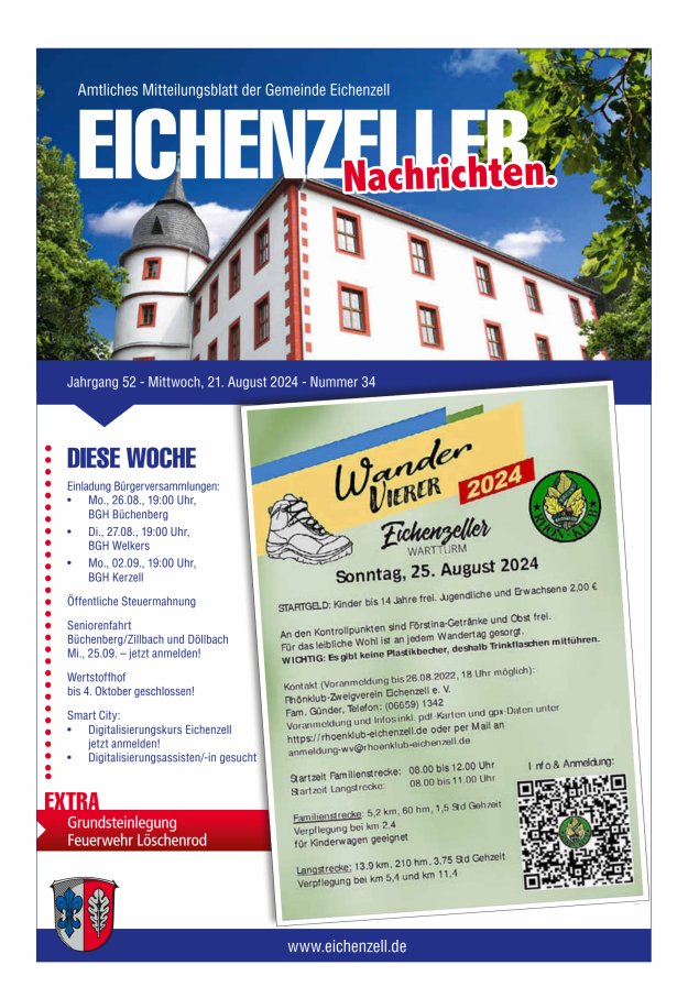 Amtliches Mitteilungsblatt der Gemeinde Eichenzell Titelblatt 34/2024
