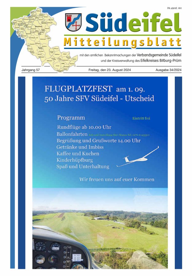 Mitteilungsblatt Südeifel Titelblatt 34/2024