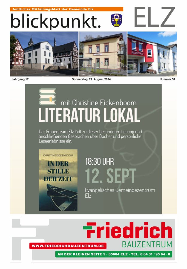 Blickpunkt Elz Titelblatt 34/2024