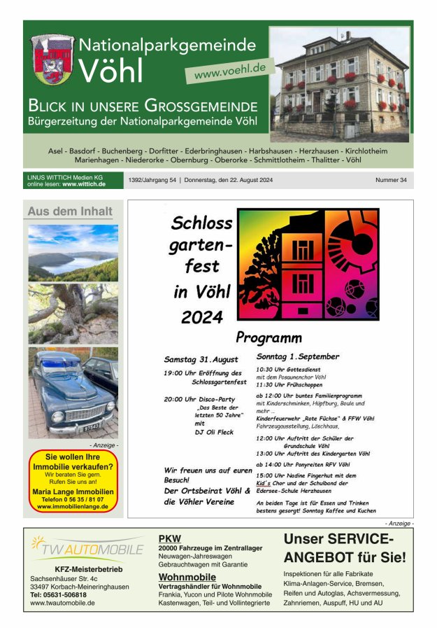 Blick in unsere Grossgemeinde Titelblatt 34/2024