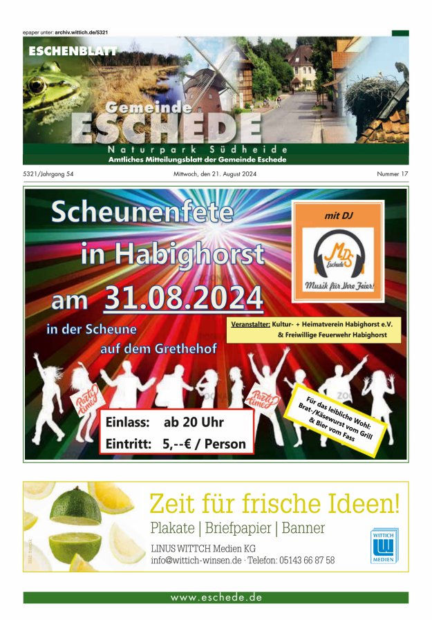 Eschenblatt Titelblatt 17/2024