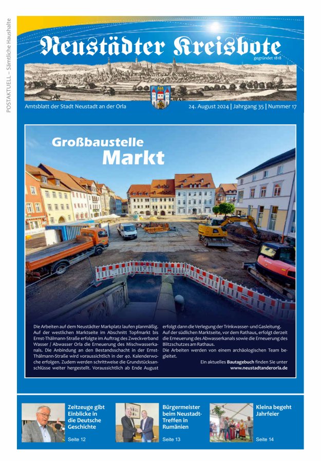 Neustädter Kreisbote Titelblatt 17/2024