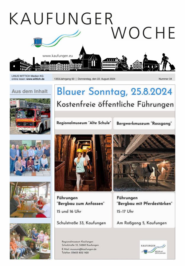 Kaufunger Woche Titelblatt 34/2024