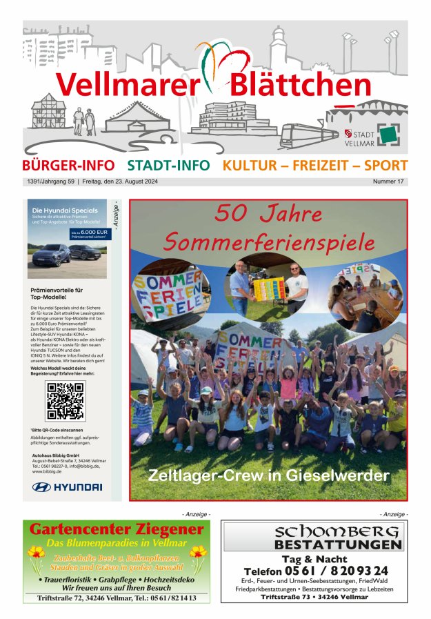 Vellmarer Blättchen Titelblatt 17/2024