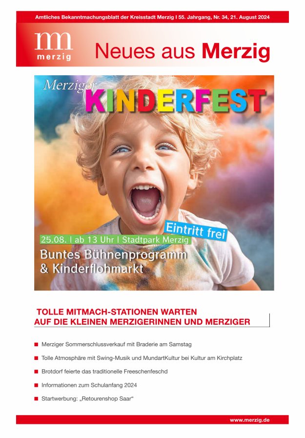 Neues aus Merzig Titelblatt 34/2024