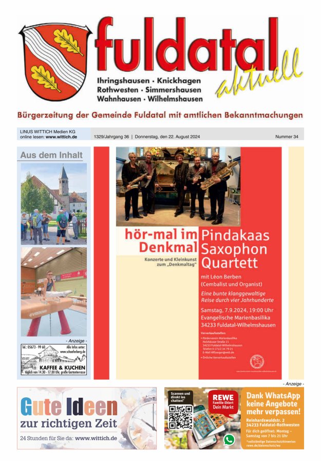 Fuldatal aktuell Titelblatt 34/2024