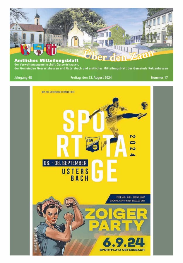 Über den Zaun Titelblatt 17/2024