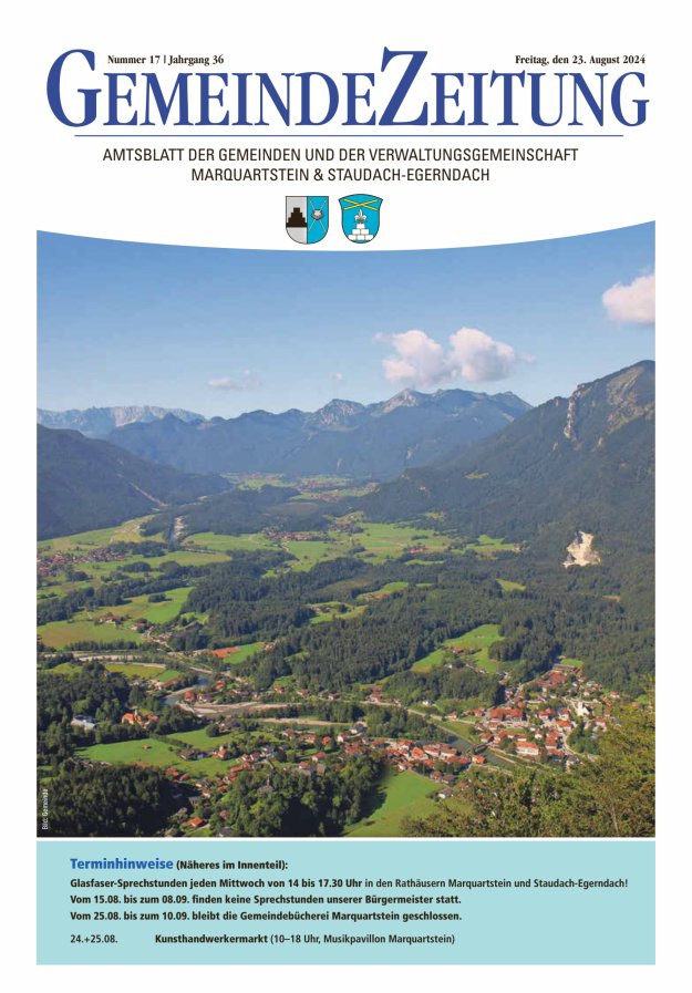 Marquartsteiner und Staudach-Egerndacher Nachrichten Titelblatt 17/2024