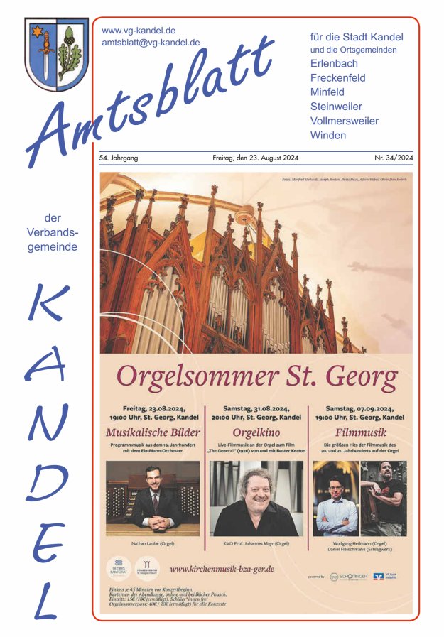 Amtsblatt VG Kandel Titelblatt 34/2024