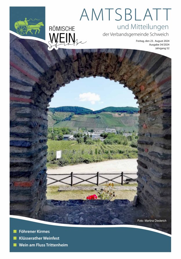 Amtsblatt VG Schweich Titelblatt 34/2024