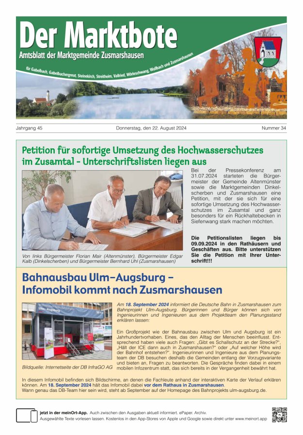 Zusmarshausen - Der Marktbote Titelblatt 34/2024