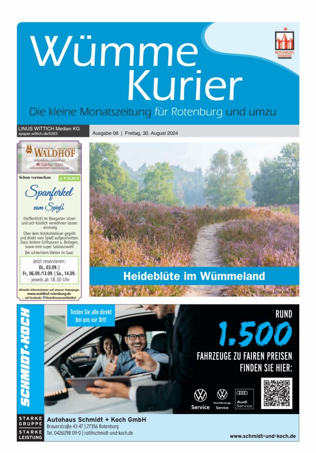 Wümme Kurier Titelblatt 08/2024