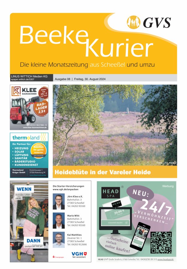 Beeke Kurier Titelblatt 08/2024