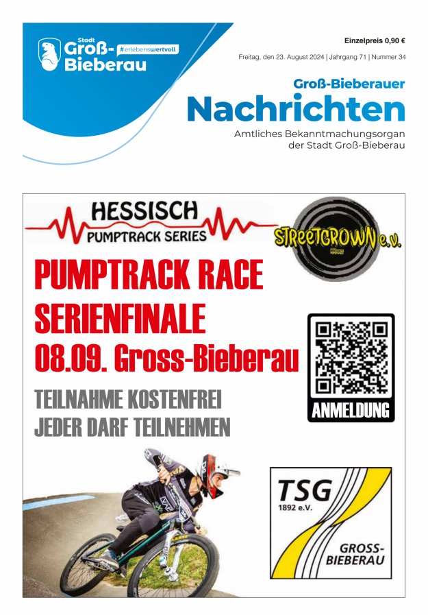 Groß-Bieberauer Nachrichten Titelblatt 34/2024
