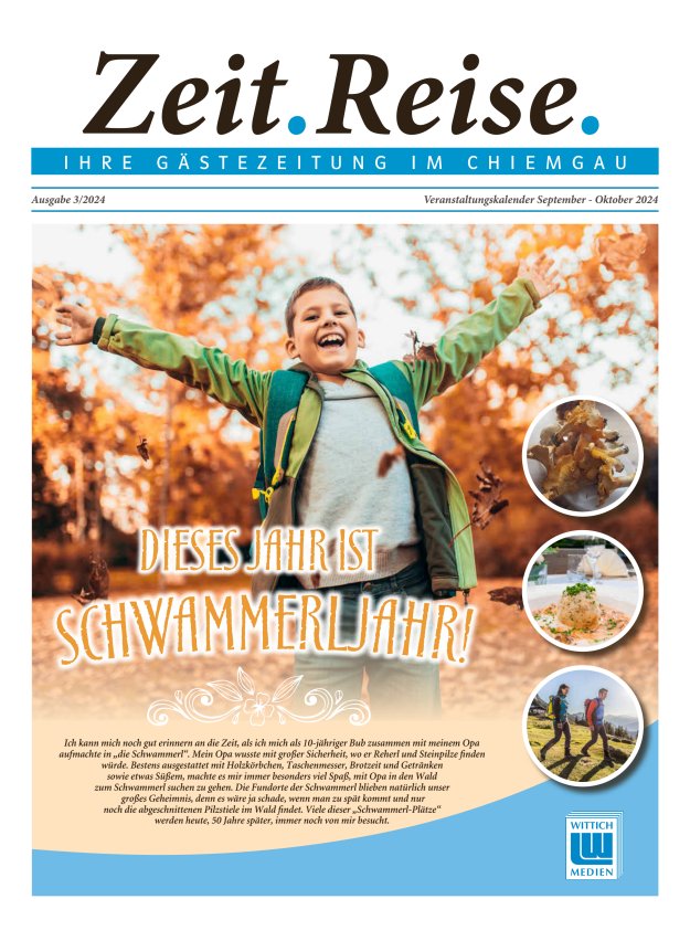 Zeit.Reise. Gästezeitung Chiemgau Titelblatt 15/2024