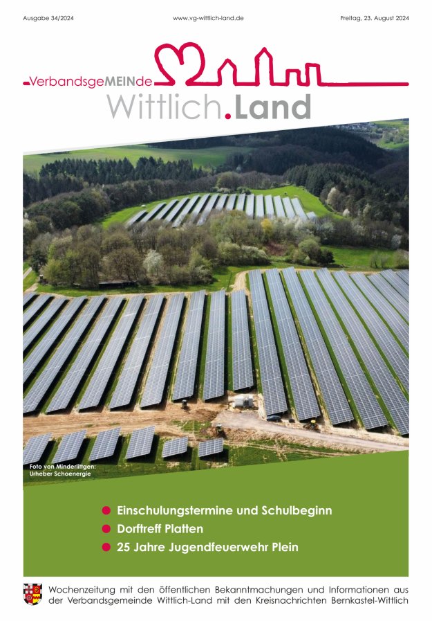 Mein Wittlich.Land Titelblatt 34/2024