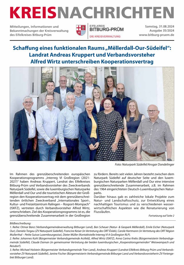 Kreis Bitburg-Prüm Titelblatt 35/2024