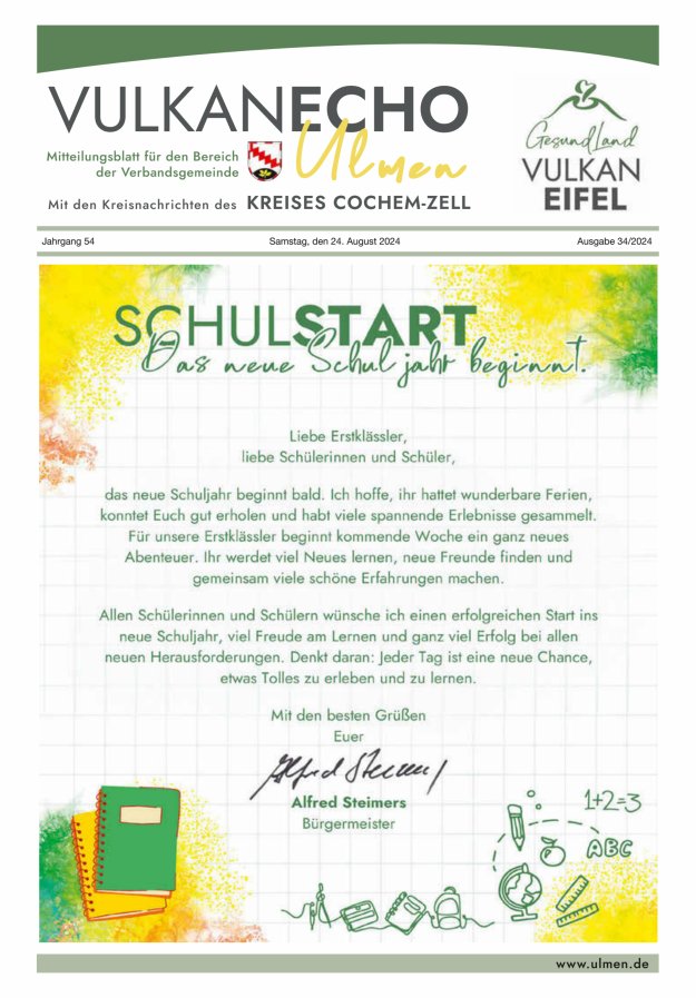 Vulkan Echo VG Ulmen Titelblatt 34/2024