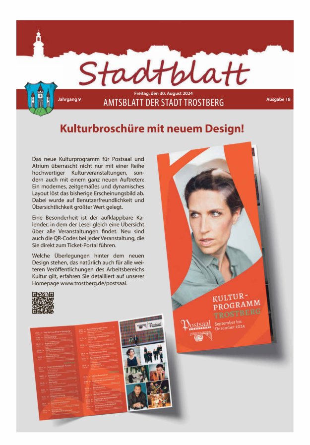 Stadtblatt Trostberg an der Alz Titelblatt 18/2024