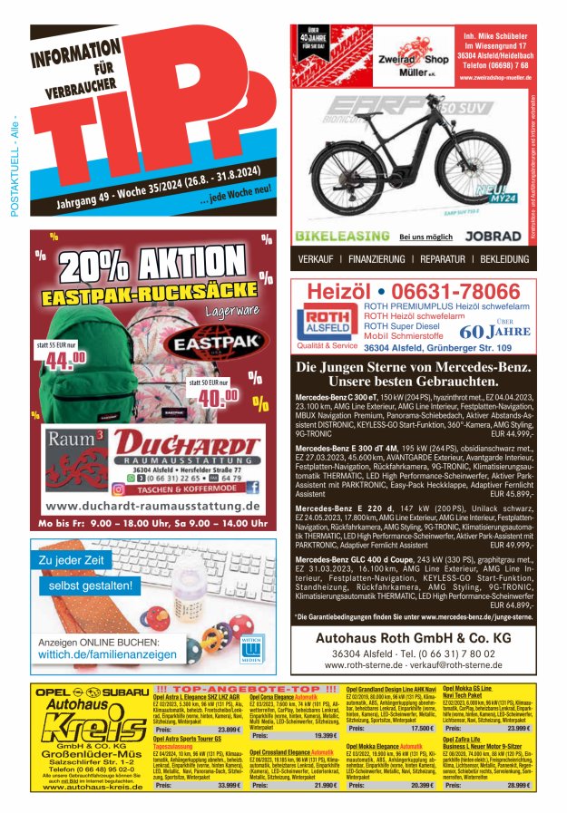 Tipp Vogelsberg Titelblatt 35/2024