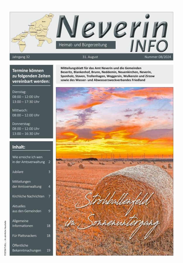 Neverin INFO Titelblatt 08/2024