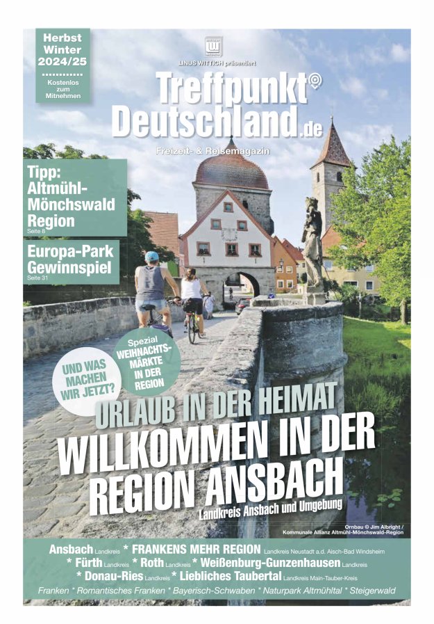 TreffpunktDeutschland Region Ansbach Reisemagazin Titelblatt 04/2024