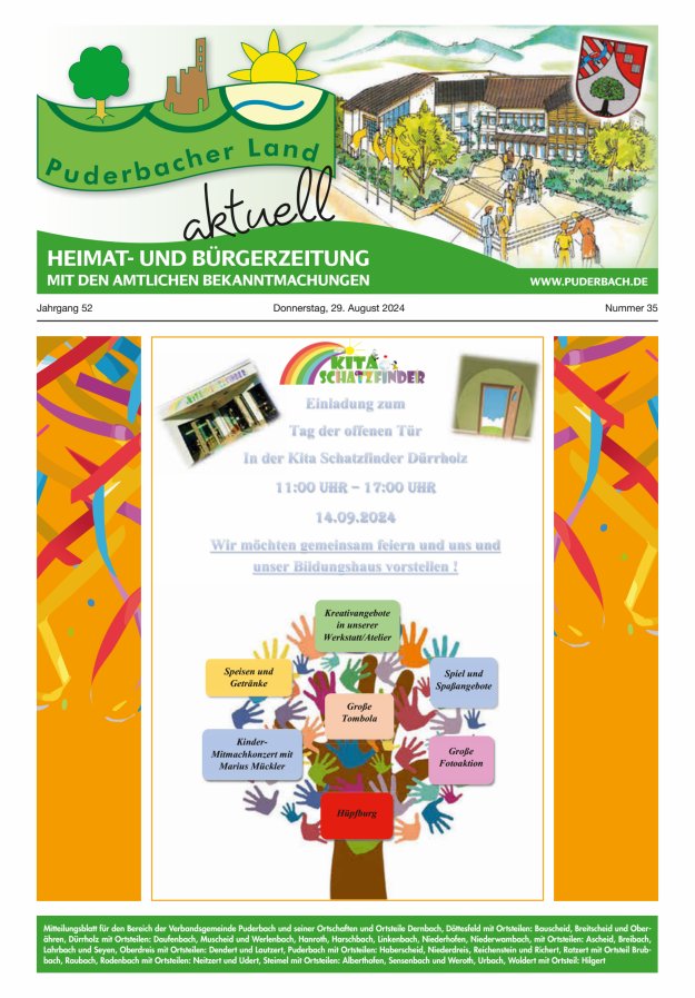 Puderbacher Land aktuell Titelblatt 35/2024
