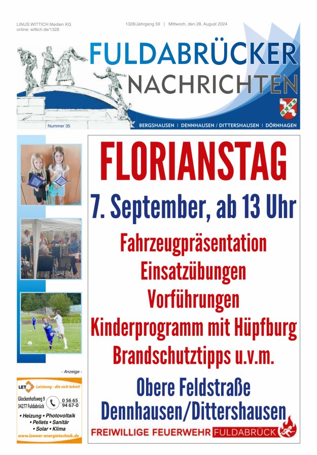 Fuldabrücker Nachrichten Titelblatt 35/2024