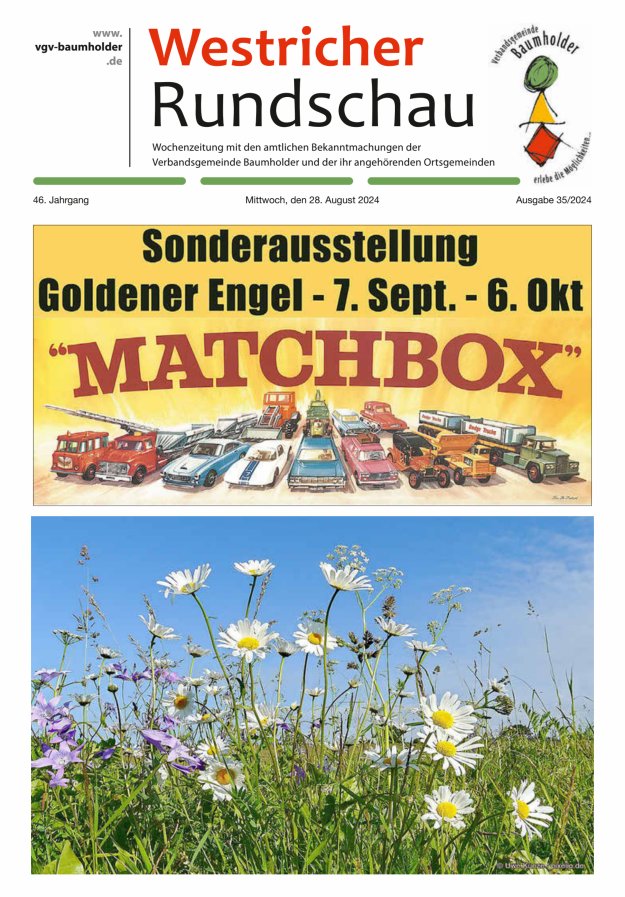 Westricher Rundschau VG Baumholder Titelblatt 35/2024