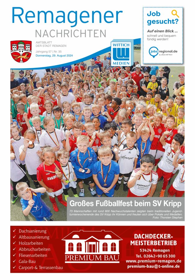 Remagener Nachrichten Titelblatt 35/2024