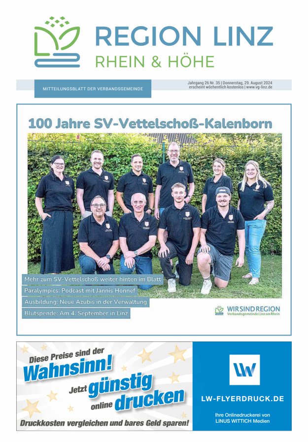 Unsere Verbandsgemeinde Linz am Rhein Titelblatt 35/2024