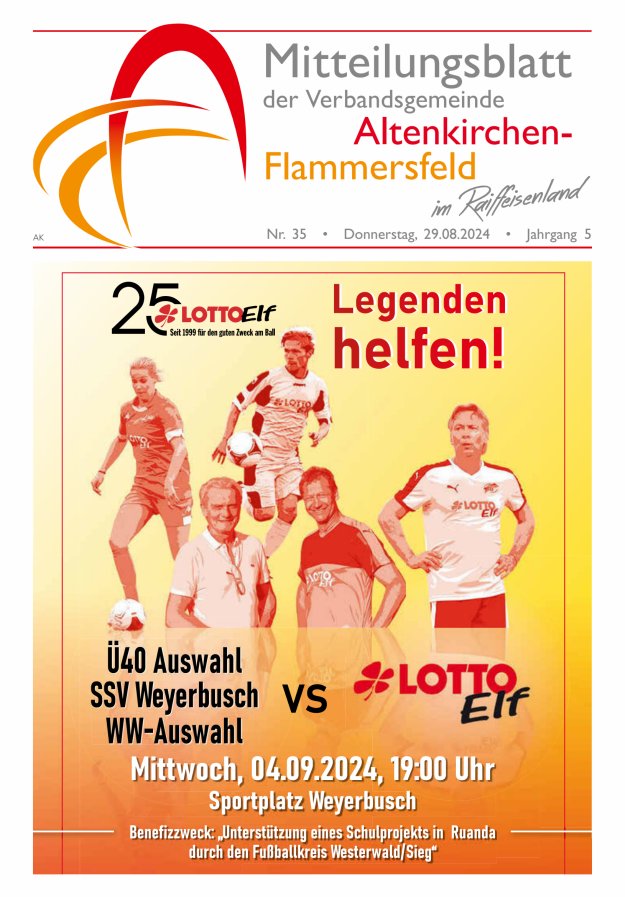 Mitteilungsblatt Verbandsgemeinde Altenkirchen-Flammersfeld Titelblatt 35/2024