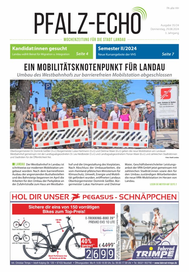 Pfalz-Echo Titelblatt 32/2024