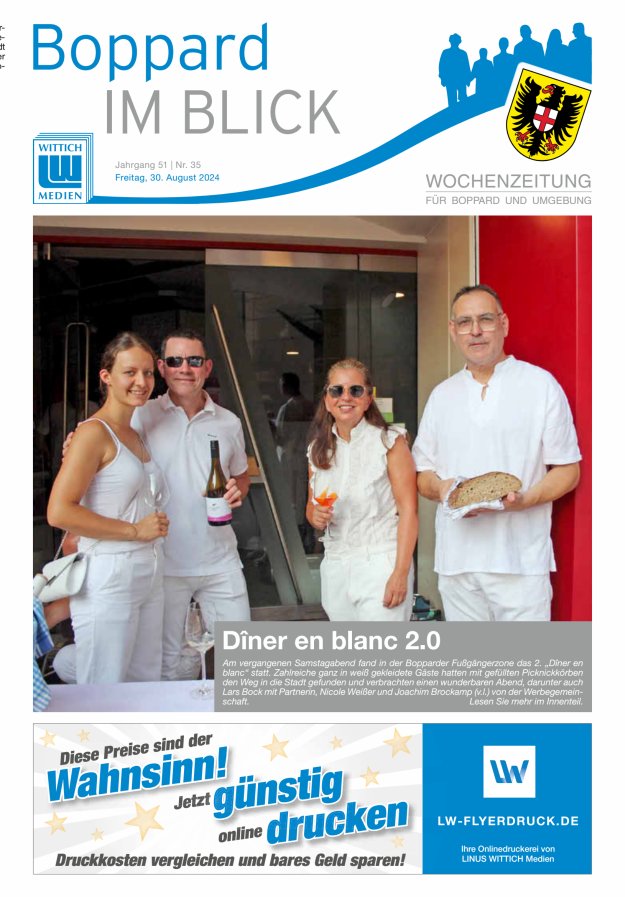 Boppard im Blick - Heimatzeitung für die Stadt Boppard Titelblatt 35/2024