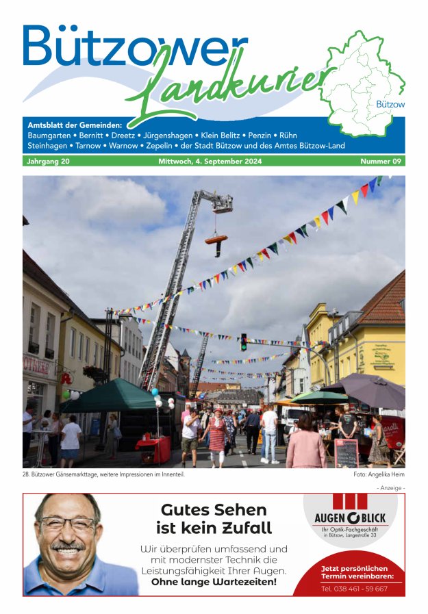 Bützower Landkurier Titelblatt 09/2024