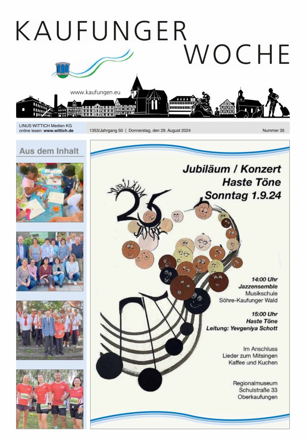 Kaufunger Woche Titelblatt 35/2024