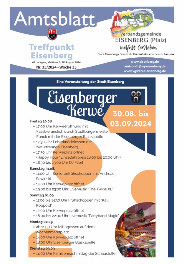 Treffpunkt Eisenberg Titelblatt 35/2024