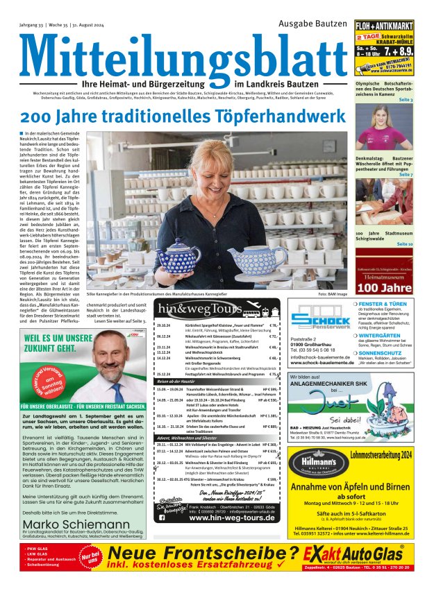 Mitteilungsblatt LK Bautzen Ausgabe Bautzen Titelblatt 34/2024