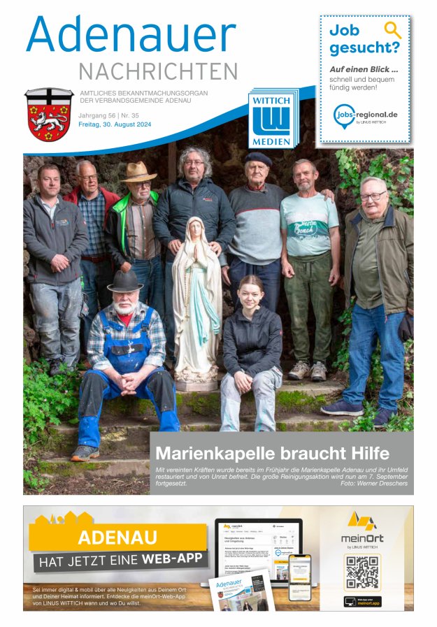 Adenauer Nachrichten Titelblatt 35/2024