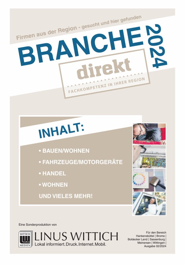 Branchenverzeichnis für den Raum Gifhorn  Titelblatt 02/2024