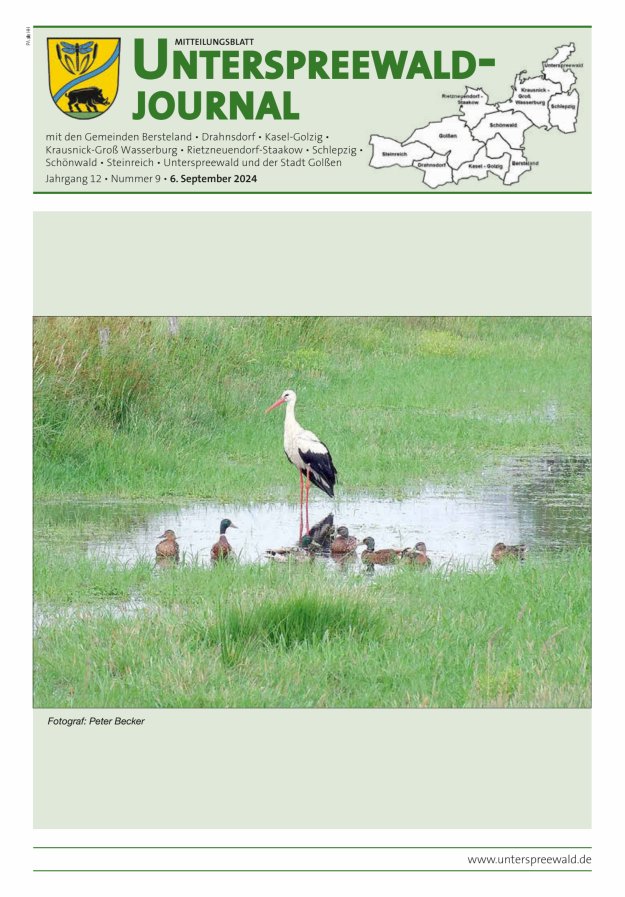 Unterspreewald-Journal Titelblatt 09/2024