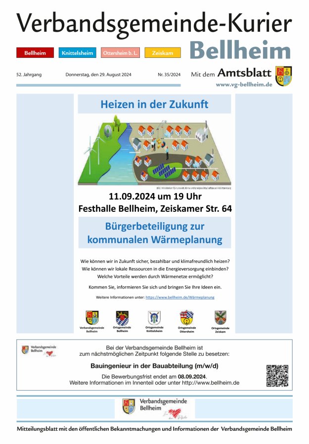 Verbandsgemeinde-Kurier Bellheim Titelblatt 35/2024