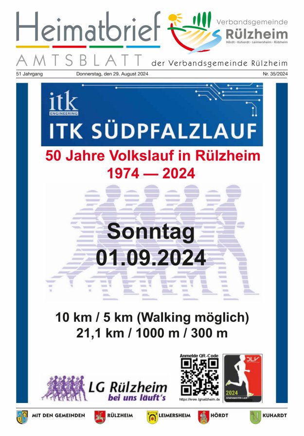 Heimatbrief VG Rülzheim Titelblatt 35/2024