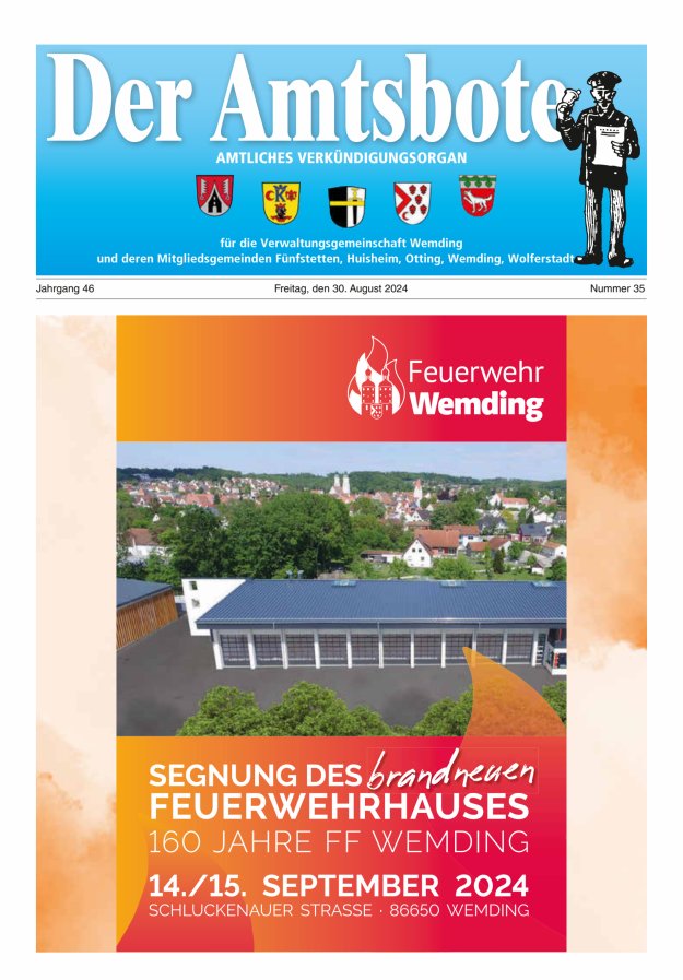 Der Amtsbote - Wemding Verwaltungsgemeinschaft Titelblatt 35/2024
