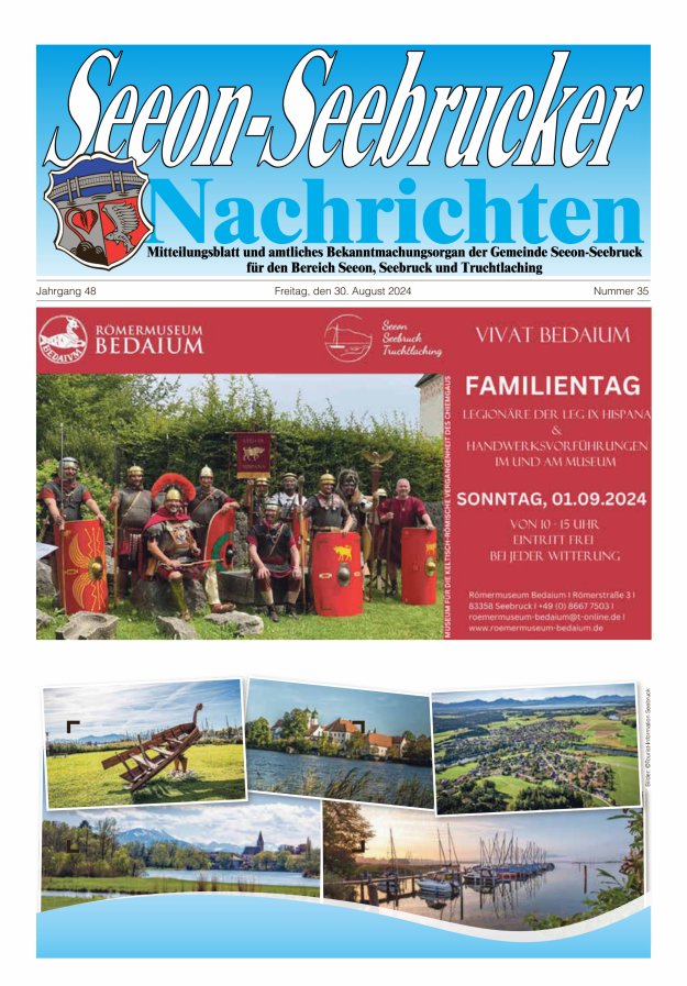 Seeon-Seebrucker Nachrichten Titelblatt 35/2024